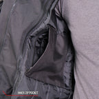 Hot Leathers JKM1024 Men’s Black All Weather Armored Biker Nylon Motorcycle Jacket with Concealed Carry Pocket