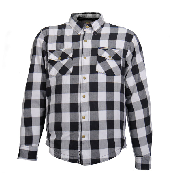FLANNEL ARMOR WHITE & BLACK – Hot Leathers