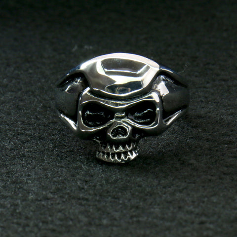 Hot Leathers JWR2103 Men's Punisher Skull Stainless Steel Ring