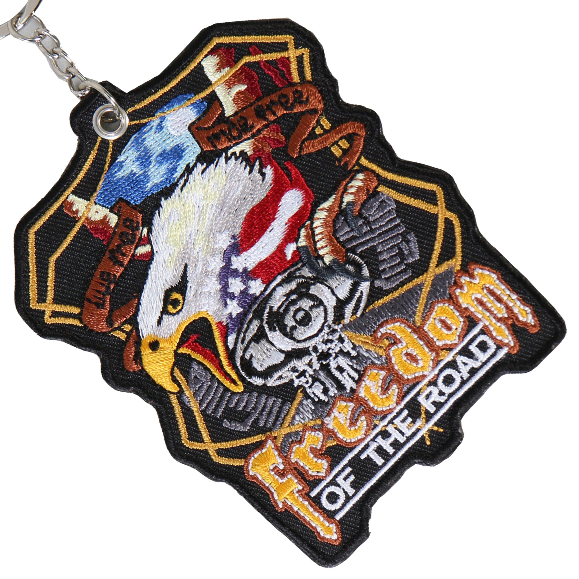 Hot Leathers Midnight Eagle Embroidered Key Chain
