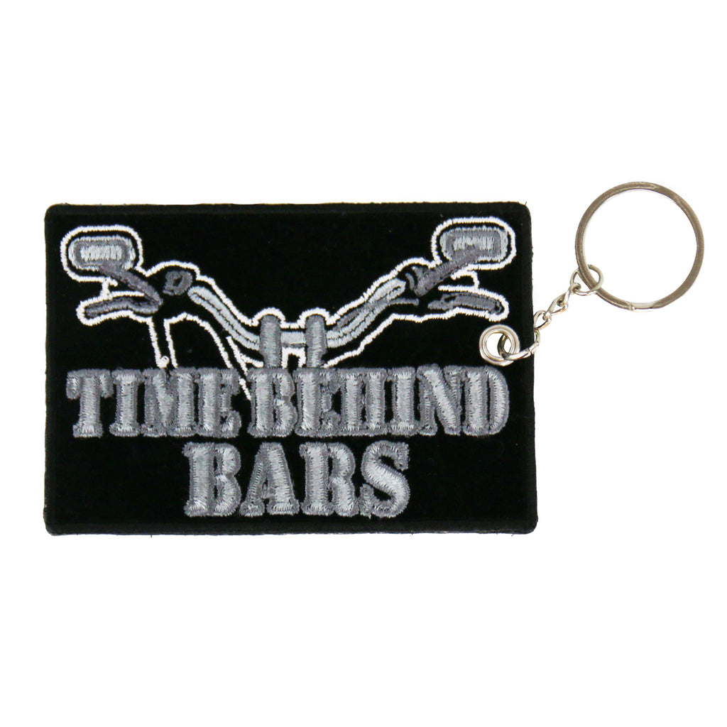 Hot Leathers Time Behind Bars Embroidered Key Chain