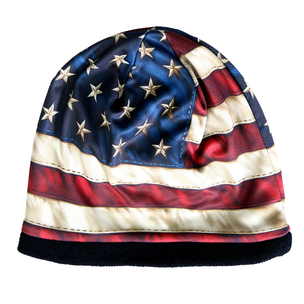Hot Leathers KHC1009 American Flag Beanie