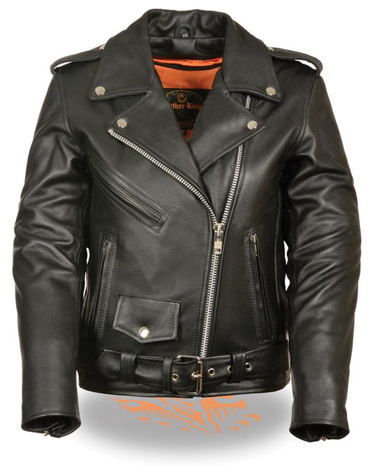 Milwaukee Leather LKL2701 Women's Full Length Classic Police Leather Jacket