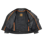 Milwaukee Leather LKM1760 Men's Black Leather Jacket with Utility Pockets