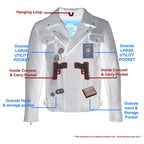 Milwaukee Leather LKM1760 Men's Black Leather Jacket with Utility Pockets