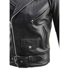 Milwaukee Leather LKM1781 Men's The Legend Classic Black Premium Leather Motorcycle Jacket w/ Quilted Liner