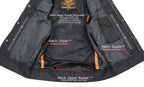 Milwaukee Leather LKM3710 Men's Black Leather Club Style Motorcycle Rider Vest w/ Zipper and Snap Button Closure