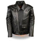 Milwaukee Leather LKY1950 Youth Size Classic Style Police Biker Leather Jacket - Milwaukee Leather Kids Leather Jackets