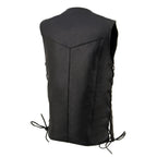 Milwaukee Leather LKY3860 Youth Size Black Leather Motorcycle Riders Vest w/ Side Lace