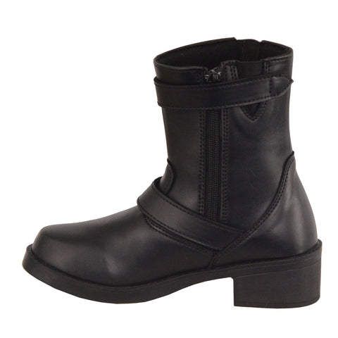 Milwaukee Leather MBK9290 Boys Black Classic Engineer Style Biker Boots