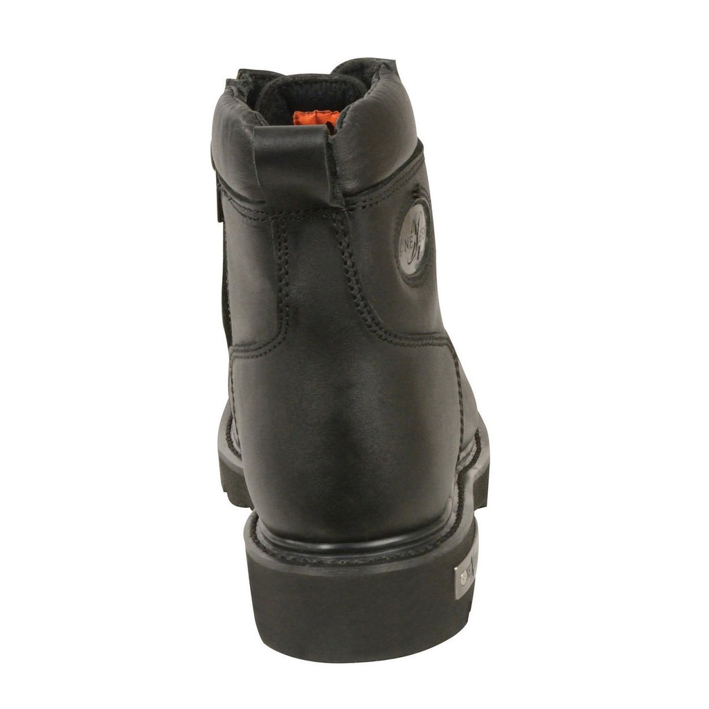 Milwaukee Leather MBL200 Womens Black Lace-Up Boots with Side Zipper - Milwaukee Leather Womens Boots