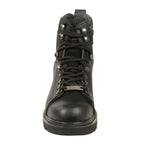 Milwaukee Leather MBL200 Womens Black Lace-Up Boots with Side Zipper - Milwaukee Leather Womens Boots