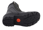 Milwaukee Leather MBL9301 Womens Black Lace-Up Boots with Side Zipper Entry - Milwaukee Leather Womens Boots