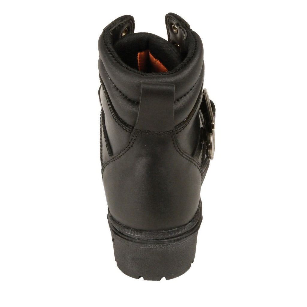 Milwaukee Leather MBL9310 Womens Lace-Up Black Engineer Motorcycle Boots - Milwaukee Leather Womens Boots