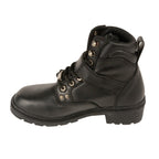 Milwaukee Leather MBL9310 Womens Lace-Up Black Engineer Motorcycle Boots - Milwaukee Leather Womens Boots