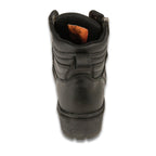 Milwaukee Leather MBL9320 Womens Black Lace-Up Boots with Side Zipper - Milwaukee Leather Womens Boots