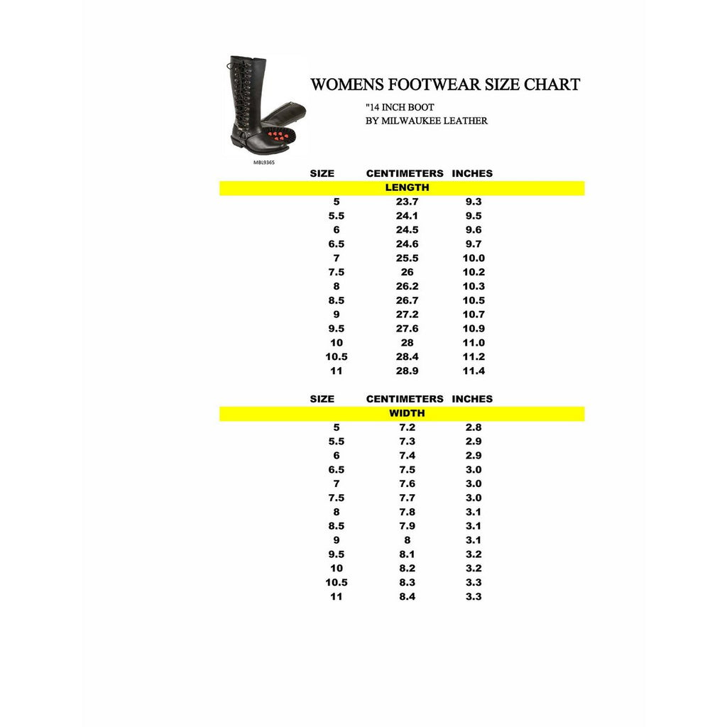 Milwaukee Leather MBL9365 Ladies Black 14 Inch Classic Harness Square Toe Leather Tall Boots with Lacing - Milwaukee Leather Womens Boots