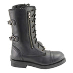 Milwaukee Leather MBL9369 Women's Black Tactical Lace-Up and Zipper Boots