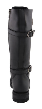 Milwaukee Leather MBL9390 Womens  Black 16 inch Lace-Up Front Cap Toe Riding Boots - Milwaukee Leather Womens Boots