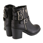 Milwaukee Performance MBL9405 Women's Black Boots with Side Zipper and Triple Buckle Adjustment