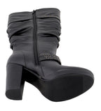 Milwaukee Performance MBL9419 Women's Tall Black Platform Boots with Slouch Shaft