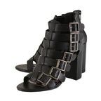 Milwaukee Performance MBL9420 Ladies Black Strappy Sandal with Block Heel