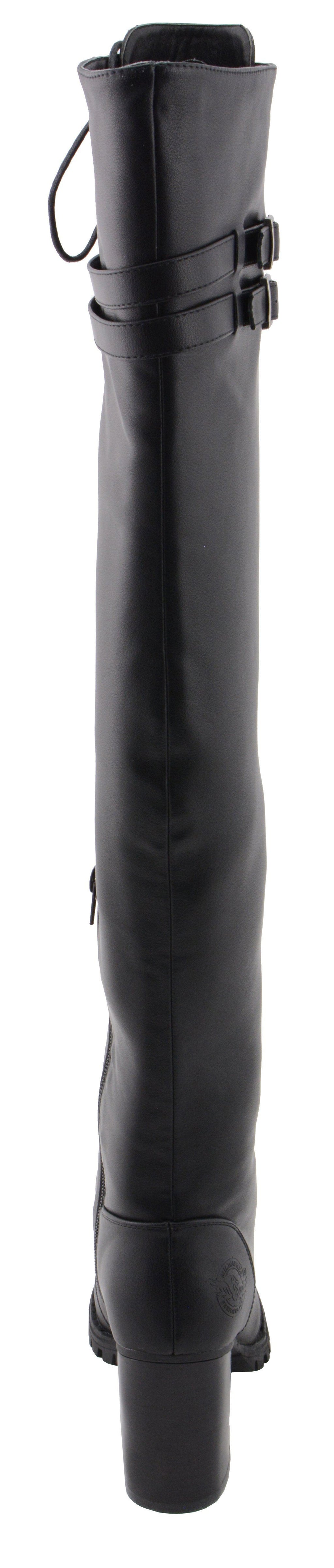 Milwaukee Performance MBL9424 Women's Black Above the Knee Boots with Lace-Up Closure