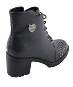 Milwaukee Performance MBL9426 Women's Distress Black Rocker Boots with Studded Instep