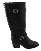 Milwaukee Performance MBL9427 Women's Tall Black Back End Laced Riding Boots