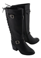 Milwaukee Performance MBL9427 Women's Tall Black Back End Laced Riding Boots