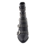 Milwaukee Performance MBL9428 Women's Black Buckle Up Boots with Studded Bling
