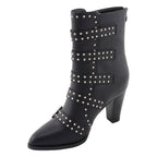 Milwaukee Performance MBL9428 Women's Black Buckle Up Boots with Studded Bling