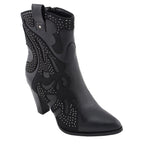 Milwaukee Performance MBL9429 Women's Black Western Style Boots with Studded Bling