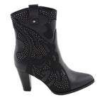 Milwaukee Performance MBL9429 Women's Black Western Style Boots with Studded Bling