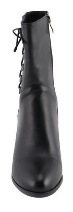 Milwaukee Leather Women's Black Lace-Side Fashion Motorcycle Riding Boots MBL9436