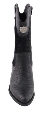 Milwaukee Performance MBL9441 Ladies Black Western Boots with Black Snake Print