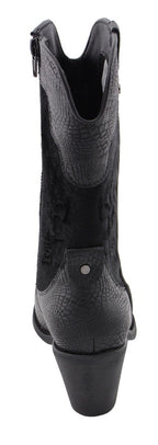 Milwaukee Performance MBL9441 Ladies Black Western Boots with Black Snake Print