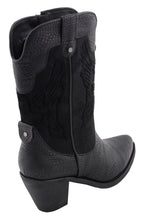 Milwaukee Performance MBL9441 Ladies Black Western Boots with Black Snake Print