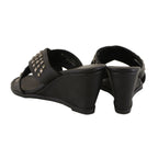 Milwaukee Performance MBL9455 Ladies Wedge Sandals with Studded Crossover Straps
