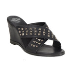 Milwaukee Leather MBL9455 Women's Black Studded Crossover Strap Fashion Casual Wedges