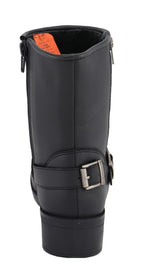 Milwaukee Leather MBL9475 Women's Classic Black Engineer Style Fashion Motorcycle Riding Boots w/ Side Zipper