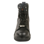 Milwaukee Leather MBM100 Mens Black Lace-Up Boots with Side Zipper - Milwaukee Leather Mens Boots