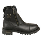 Milwaukee Leather MBM102 Mens Black Super Clean Double Sided Zipper Entry Boots - Milwaukee Leather Mens Boots