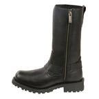 Milwaukee Leather MBM131W Mens Wide Width 11-Inch Classic Square Toe Black Harness Boots - Milwaukee Leather Mens Boots