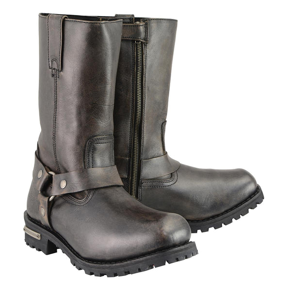 Milwaukee Leather Men's Distressed Brown Leather Wide Width 11