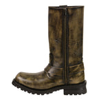 Milwaukee Leather MBM9005 Distress Mens Water Resistance 11 Inch Harness Square Toe Boots - Milwaukee Leather Mens Boots