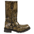 Milwaukee Leather MBM9005W Mens Wide Width Distressed Brown 11 Inch Classic Harness Square Toe Boots Width - Milwaukee Leather Mens Boots