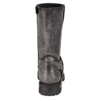 Milwaukee Leather MBM9006 Mens Distressed Gray 11 Inch Classic Harness Square Toe Boot - Milwaukee Leather Mens Boots