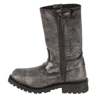 Milwaukee Leather MBM9006 Mens Distressed Gray 11 Inch Classic Harness Square Toe Boot - Milwaukee Leather Mens Boots