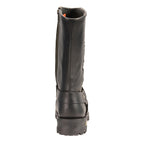 Milwaukee Leather MBM9025 Mens Black Harness Boot with Braid and Riveted Details - Milwaukee Leather Mens Boots